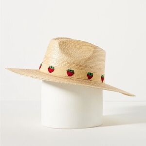 NWT Anthropologie Strawberry Rancher Hat